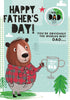 Happy Father's Day Card With No1 Dad Badge