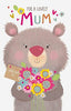 Lovely Mum Bear with Flowers Mother's Day Card