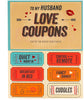 To My Husband Love Coupons Romantic Anniversary Card