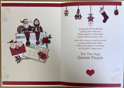 Both of You Lovely Santa Couple Christmas Card