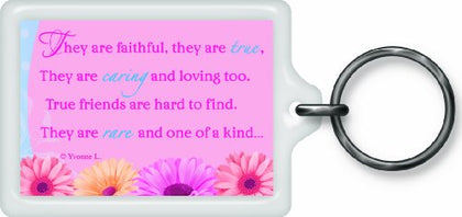 True Friends Are Fore Sentimental Keyring - Birthday Christmas Gift