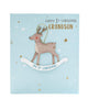 Grandson's First Xmas Reindeer Foil Finished Christmas Card