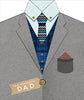 Folded Suit Wonderful Dad Father's Day Card