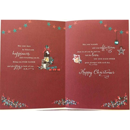 Grandson And Partner Nice Verse Couple Christmas Card