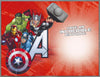 Avengers 4th Birthday Card With Badge