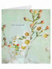 White Freesia Blank Sympathy Card