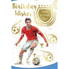 Birthday Wishes Have a Great Day Open Male Football Player Design Celebrity Style Greeting Card