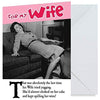 Wife Jogging Humour Birthday Greetings Card