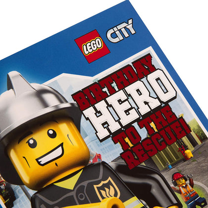 Birthday Hero BOY Lego Card