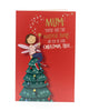 For Mum Magical Fairy Design Red Christmas Card