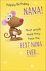 Cute Humour Crackers Birthday Card for Nana