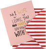 Valentine Card for Wife Embossed Text Design