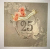 Hallmark 25th Silver Anniversary Card 'Time Flies' - Medium Square