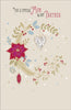 For A Special Mum And Her Partner Floral And Heart Design Christmas Card