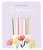 Step Mum Cake With Candle Design Birthday Card