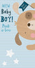 New Baby Born Boy Birth Congratulations Greeting Card