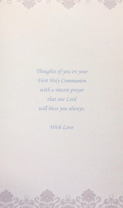 On Your First Holy Communion card Walk in the light of the Lord