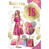 Birthday Wishes Open Female 18th Birthday Celebrity Style Greeting Card