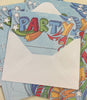 Pack of 40 Blue Retro Party Invitations Cards