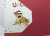 Uncle Cool Boofle Wearing Santa Hat Design Christmas Card