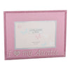 I Love My Auntie Pink Glitter Impressions Glass Photo Frame