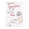 Grandmother Red Foil Finished Christmas Card