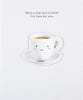 Smiley Cup of Tea Design Open And Blank Card