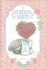 On Mothering Sunday Teddy With Heart Flower Pot Design Mother's Day Card