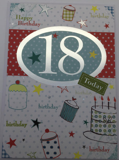 18th Birthday Card Embossed Design