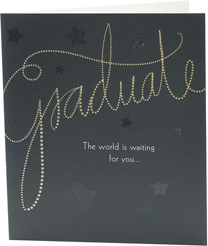 Contemporary Graduation Congratulations Card with Elegant Foil and Embossed Finish