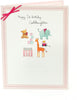 For Goddaughter Cute Animals Design 1st Birthday Card