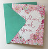 A Million Thank You Heart And Floral Design Mother's Day Card