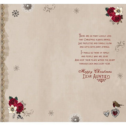 To A Lovely Auntie Lovely Verse Christmas Card