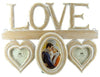 Love 47cm Carved Wooden Triple Photo Frame