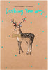 Reindeer with Bow-Tie Design Christmas Card