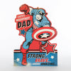 Dad Captain America Father's Day Card Strong and Brave