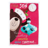 Son Glitter Finished Gus Teddy Design Christmas Card