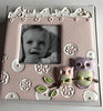 Baby Owl Series Girls Pink Small Photo Frame 3" x 3"