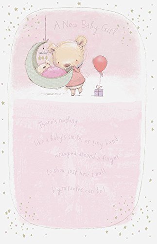 Bear Gorgeous New Baby Girl Congratulations Cute Greeting Card