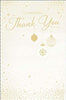 Pack of 6 Sparkling Gold Star Thank You Christmas Card