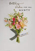 For Aunty Floral Bouquet Foil Finished Birthday Card