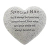 Special Nan Heart Stone Graveside Memorial Plaque