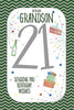 With Love Grandson 21st Birthday Card