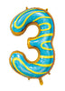 Giant Foil Young Editions Doughnut Theme Design 3 Number Balloon