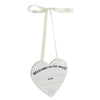 Welcome To The World Bambino New Baby Silver Plated Heart Plaque