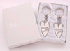 Set of 2 Silver anniversary Keyrings