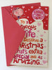 Wife Christmas Card with Badge Large