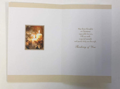 A Caring Message Candles Design Christmas Card