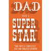 Super Star Dad Happy Father's Day  Orange Greeting Card