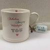 Fabulous Amazing Wonderful You Love Home Ceramic Heart Mug